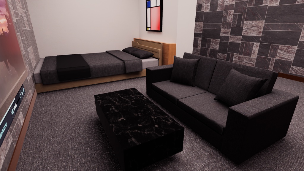 【VRChat想定】CompactRoom4【ワールドアセット】