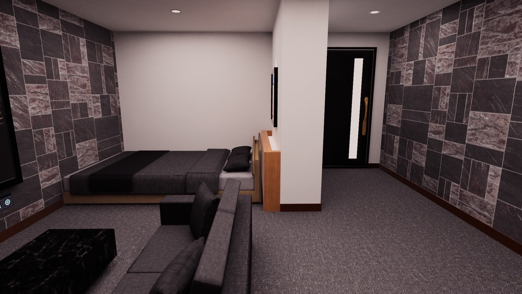 【VRChat想定】CompactRoom4【ワールドアセット】