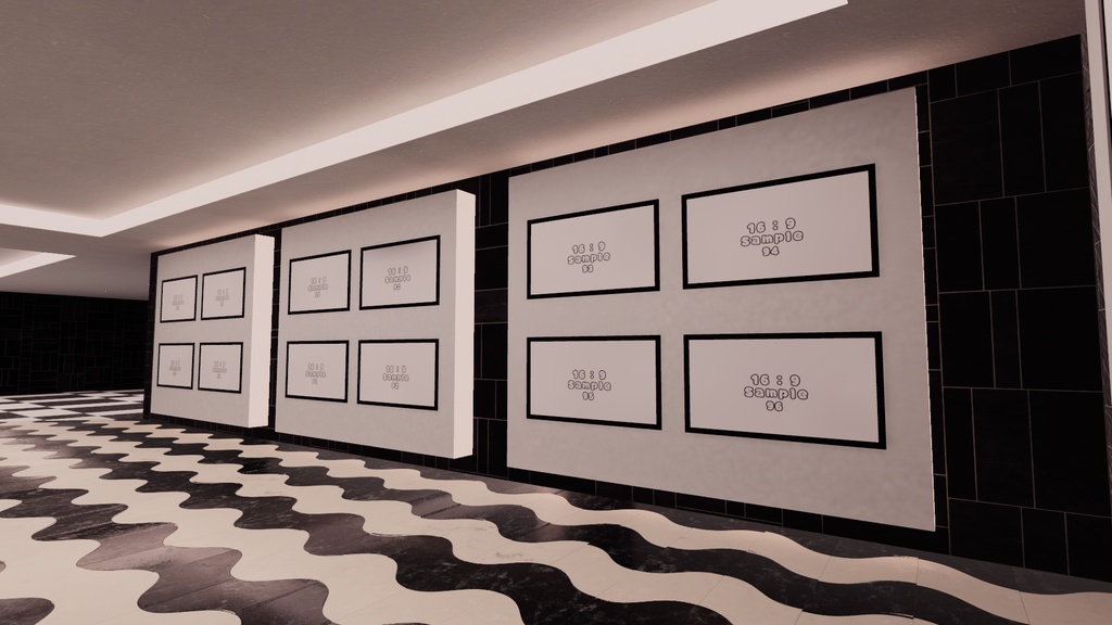 【VRChat想定:112枚飾れる!】photogallery10【ワールドアセット】