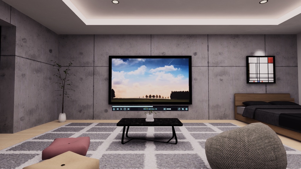 【VRChat想定】コンクリート打ちっぱなしハウス 1【ワールドアセット】