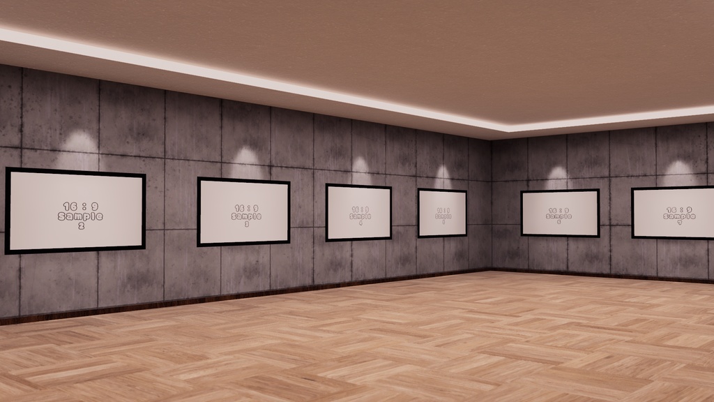 【VRChat想定】photogallery12【ワールドアセット】