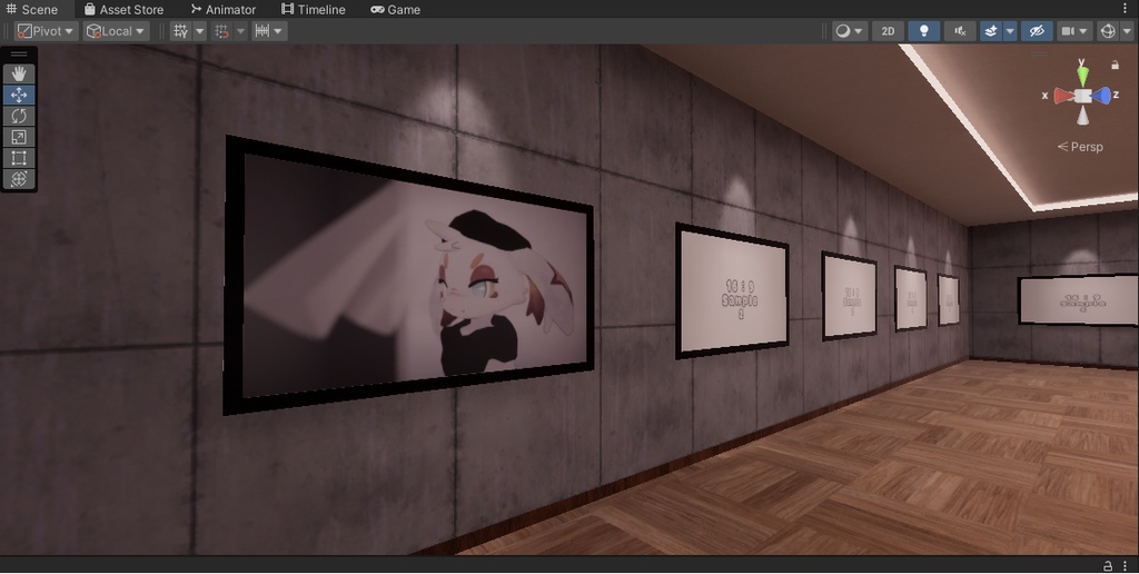 【VRChat想定】photogallery12【ワールドアセット】