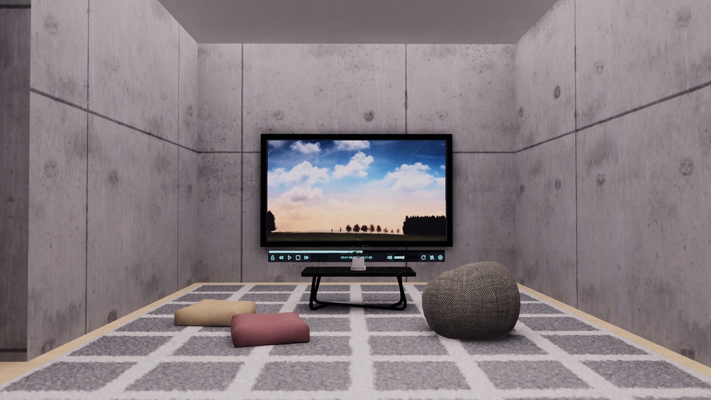 【VRChat想定】コンクリート打ちっぱなしハウス 2【ワールドアセット】