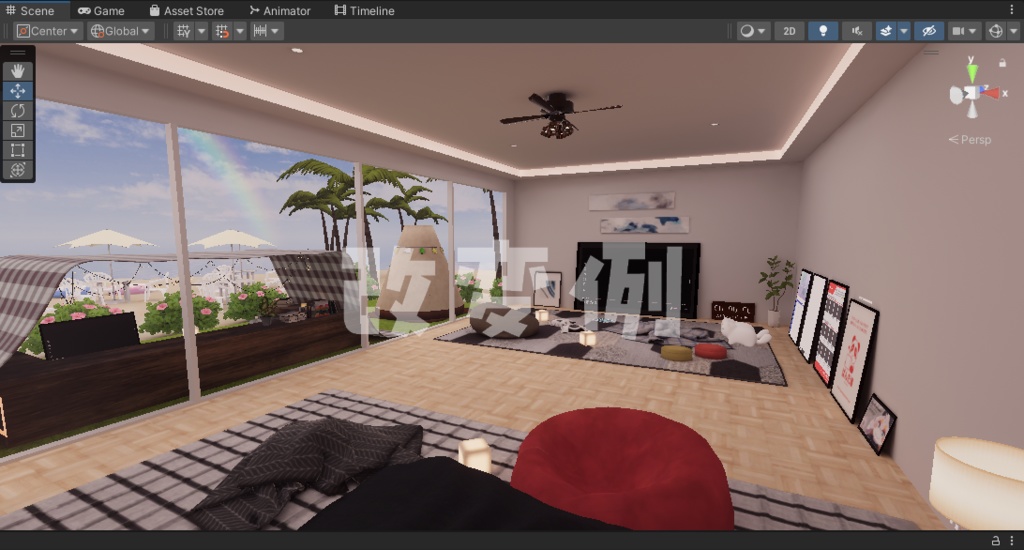 【VRChat想定】アイランド 1【ワールドアセット】