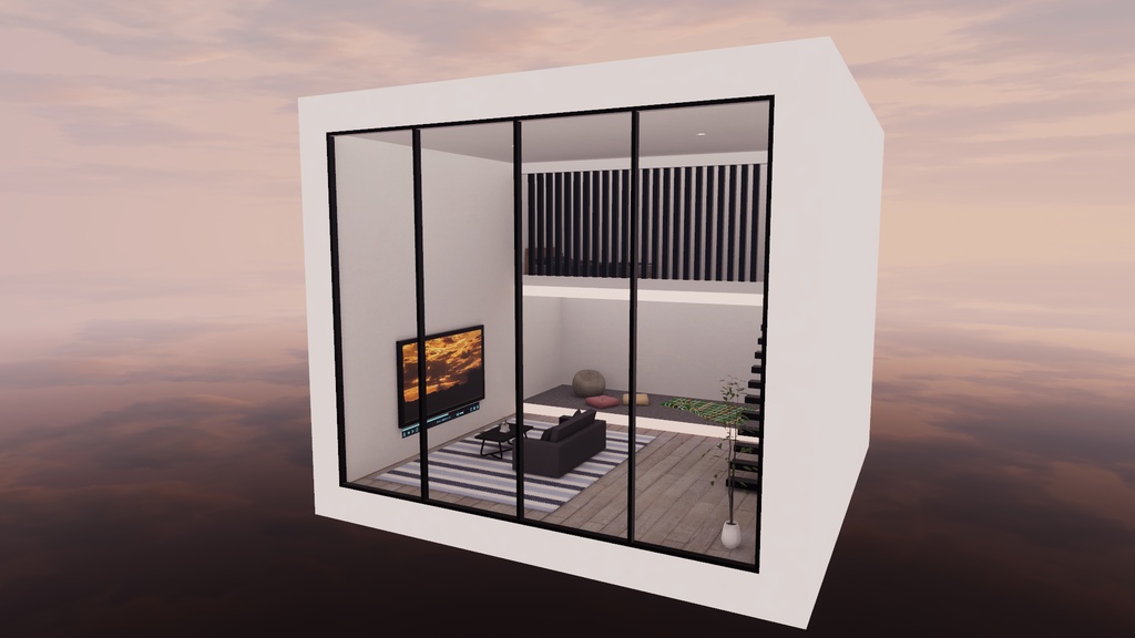 【VRChat想定】CubeHouse9 : Re【夜と、共に。使用アセット】