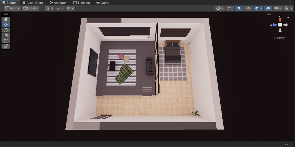 【VRChat想定】Apartment7【ワールドアセット】
