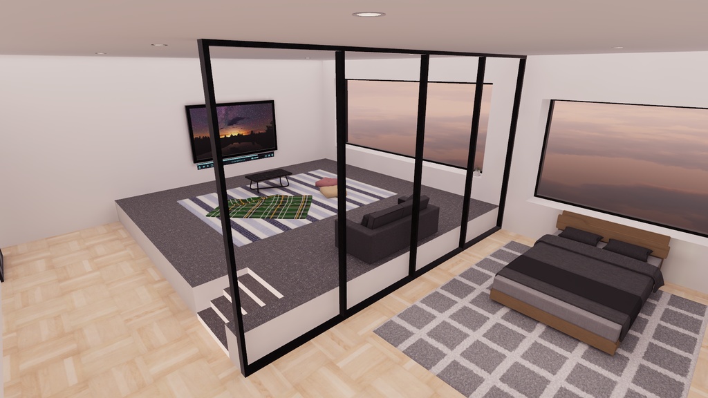 【VRChat想定】Apartment7【ワールドアセット】