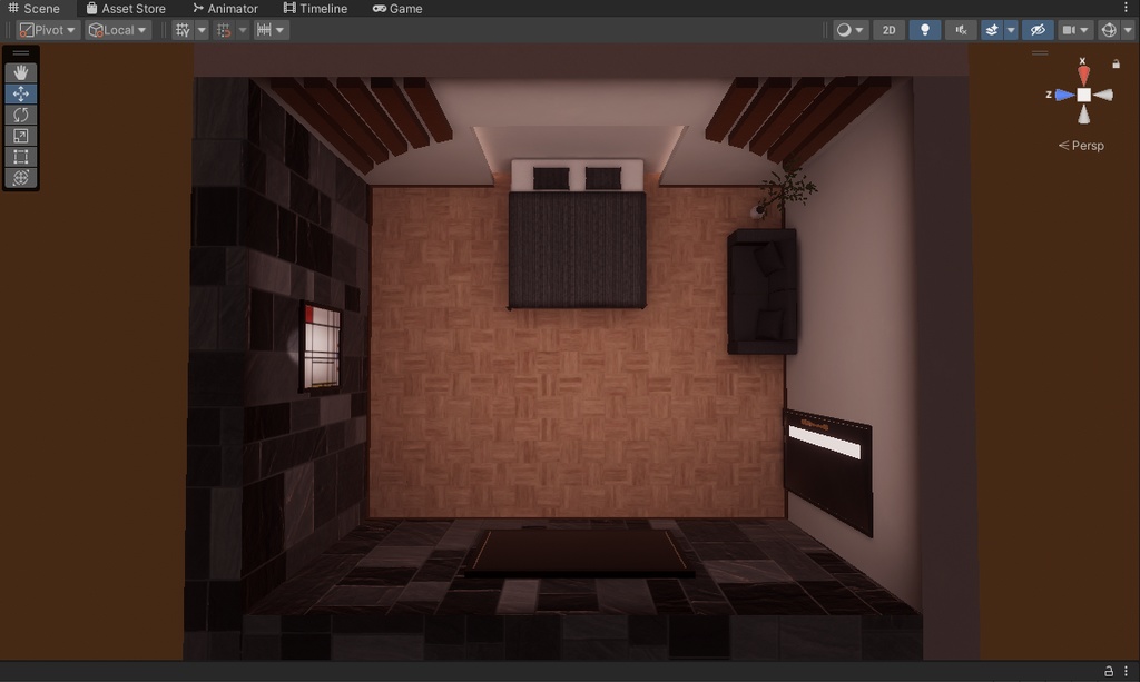 【VRChat想定】compactroom5【ワールドアセット】