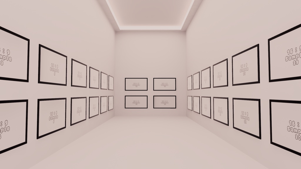 【VRChat想定】photogallery16+exhibition2【ワールドアセット】