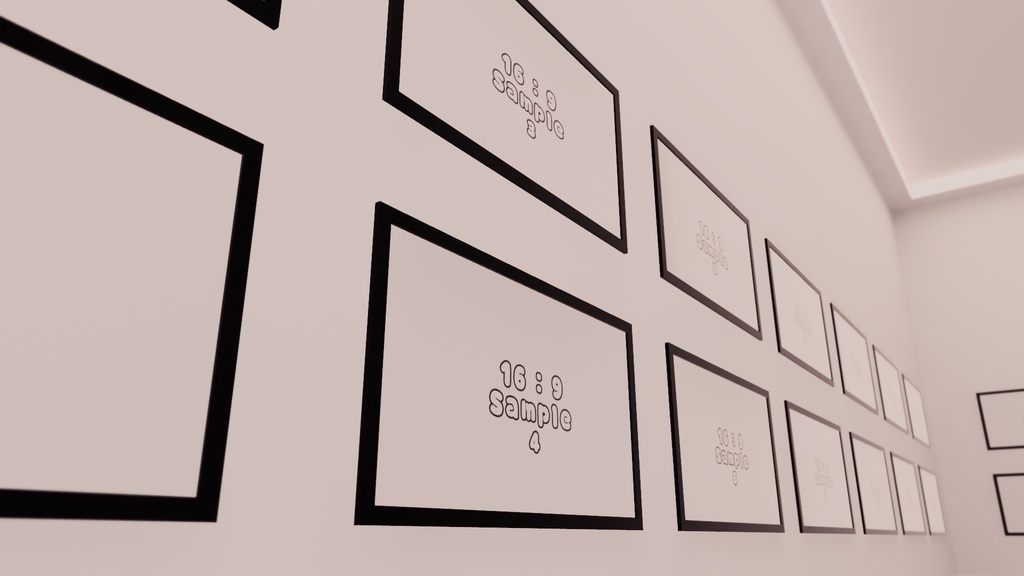 【VRChat想定】photogallery16+exhibition2【ワールドアセット】