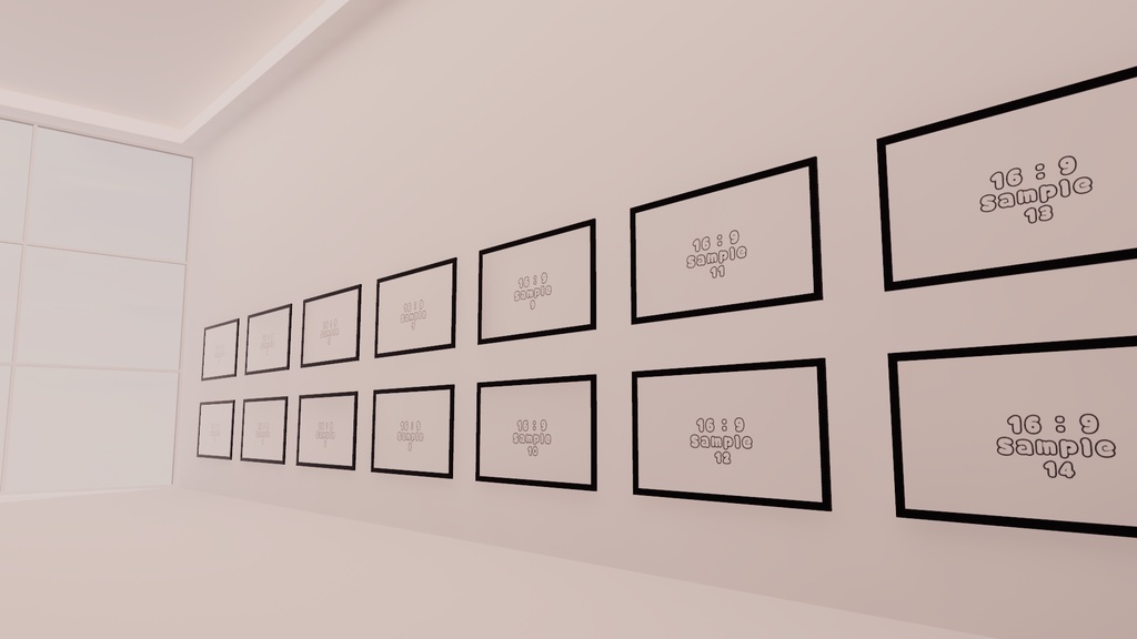 【VRChat想定】photogallery16+exhibition2【ワールドアセット】