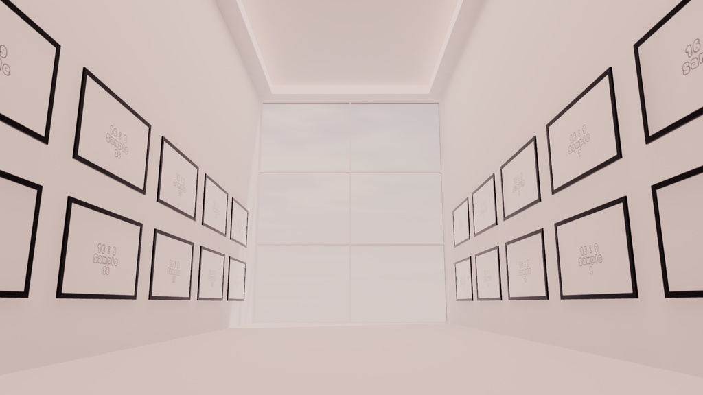 【VRChat想定】photogallery16+exhibition2【ワールドアセット】