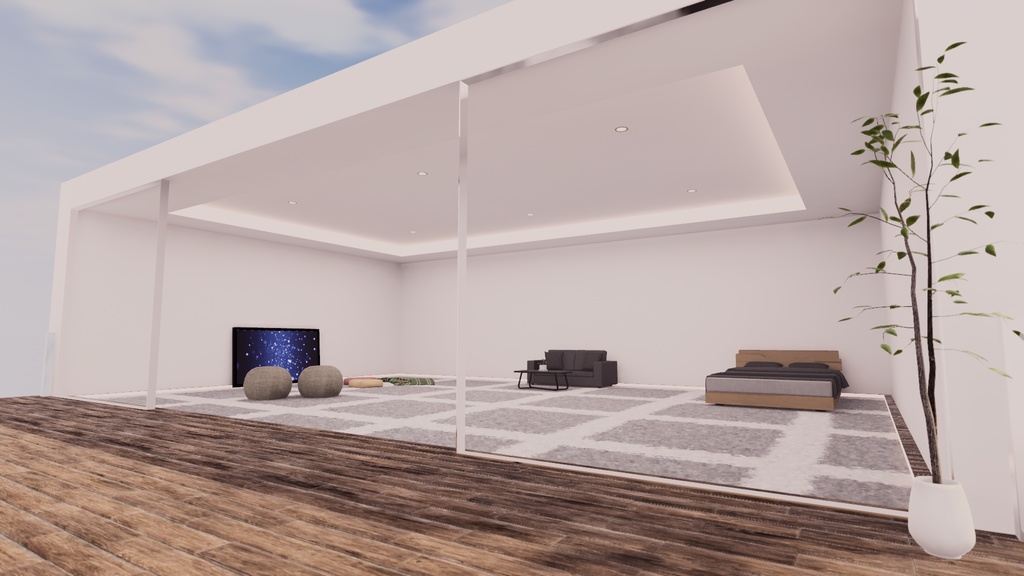 【VRChat想定】コテージ1【ワールドアセット】