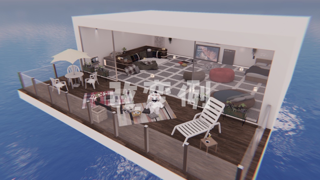 【VRChat想定】コテージ1【ワールドアセット】