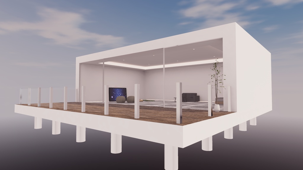 【VRChat想定】コテージ1【ワールドアセット】