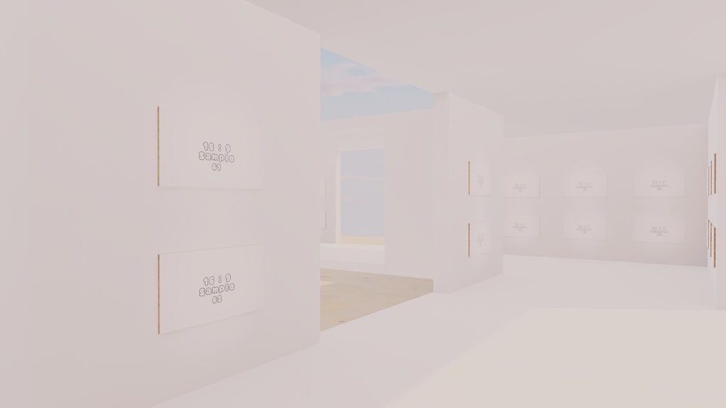 【VRChat想定】photogallery19【ワールドアセット】