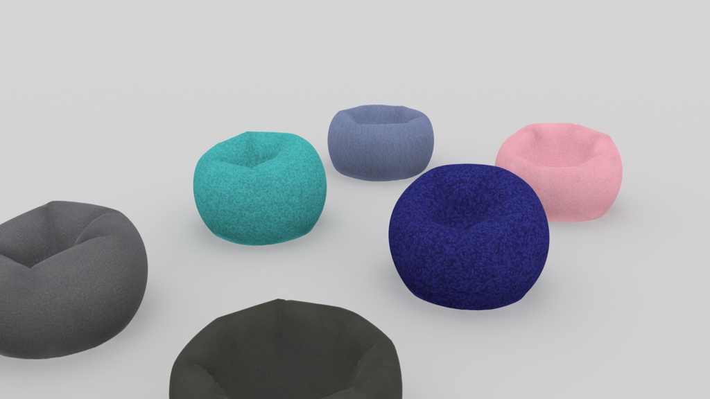 【VRChat想定】ワールド作るとき空いた床スペースに置いとくといい感じなクッション