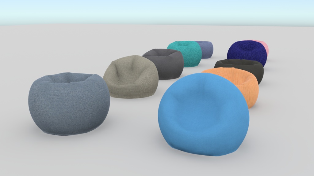 【VRChat想定】ワールド作るとき空いた床スペースに置いとくといい感じなクッション