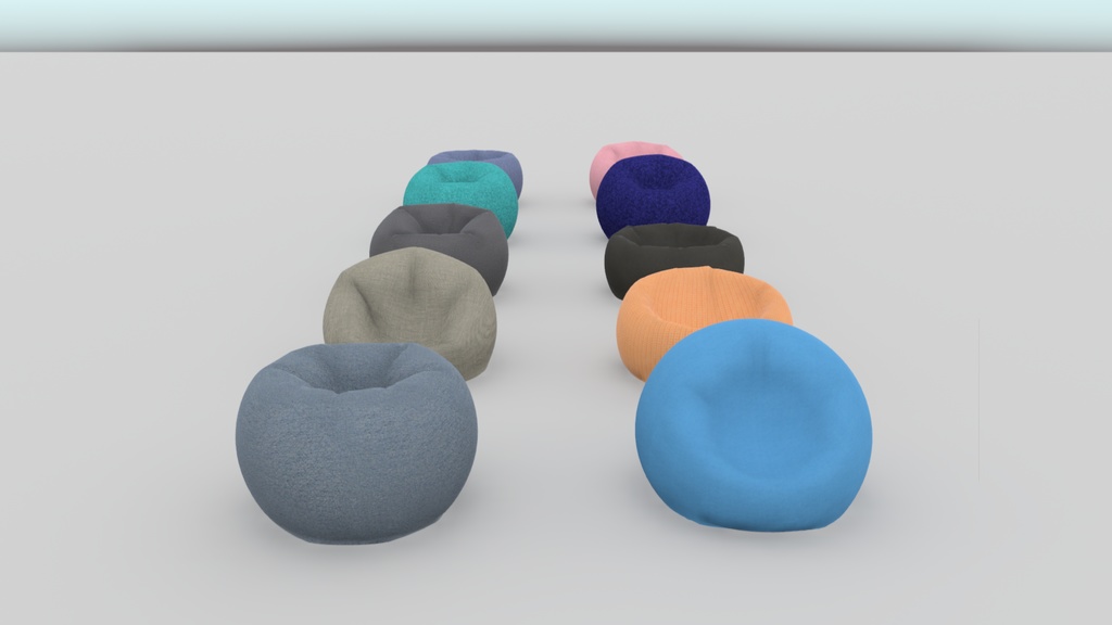 【VRChat想定】ワールド作るとき空いた床スペースに置いとくといい感じなクッション