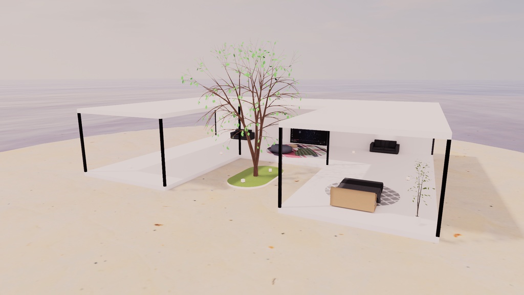 【VRChat想定:両ベイク対応】アイランド 4【ワールドアセット】