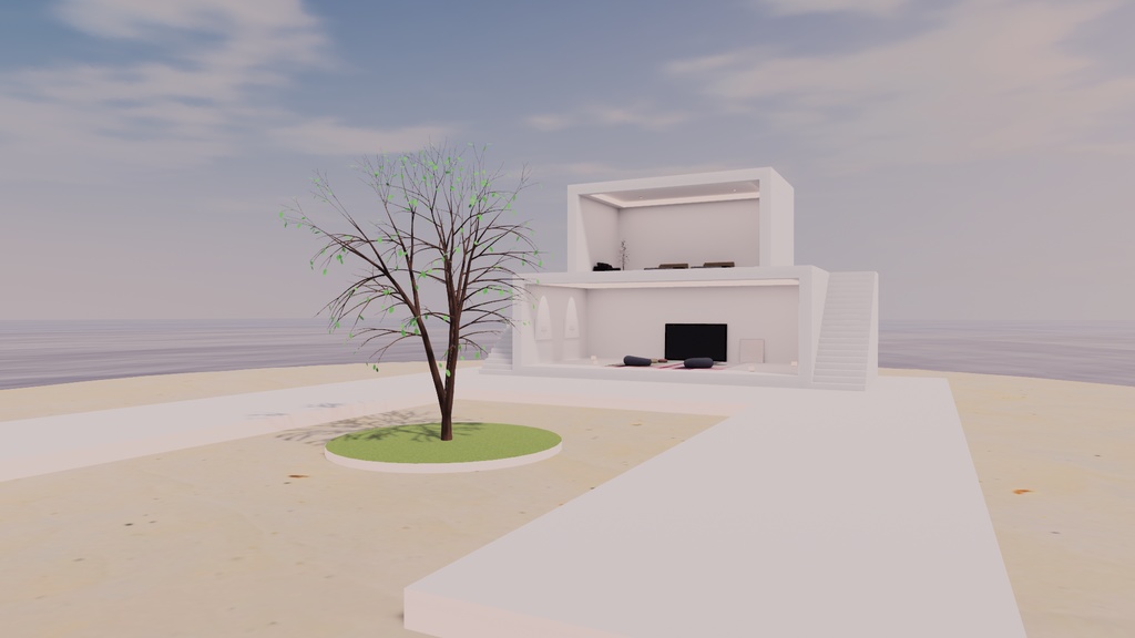 【VRChat想定】アイランド 5【標準ベイク/Bakery両対応】