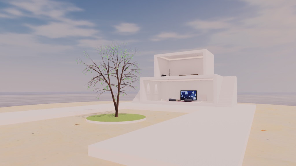 【VRChat想定】アイランド 5【標準ベイク/Bakery両対応】