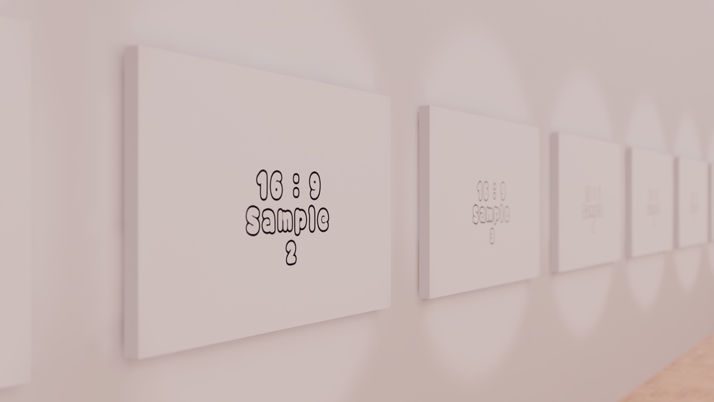 【VRChat想定】photogallery1 : Re【ワールドアセット】