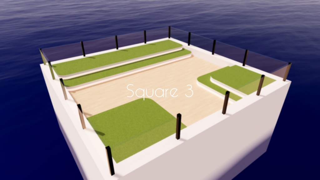 【VRChat想定】Square 3【ワールドアセット】