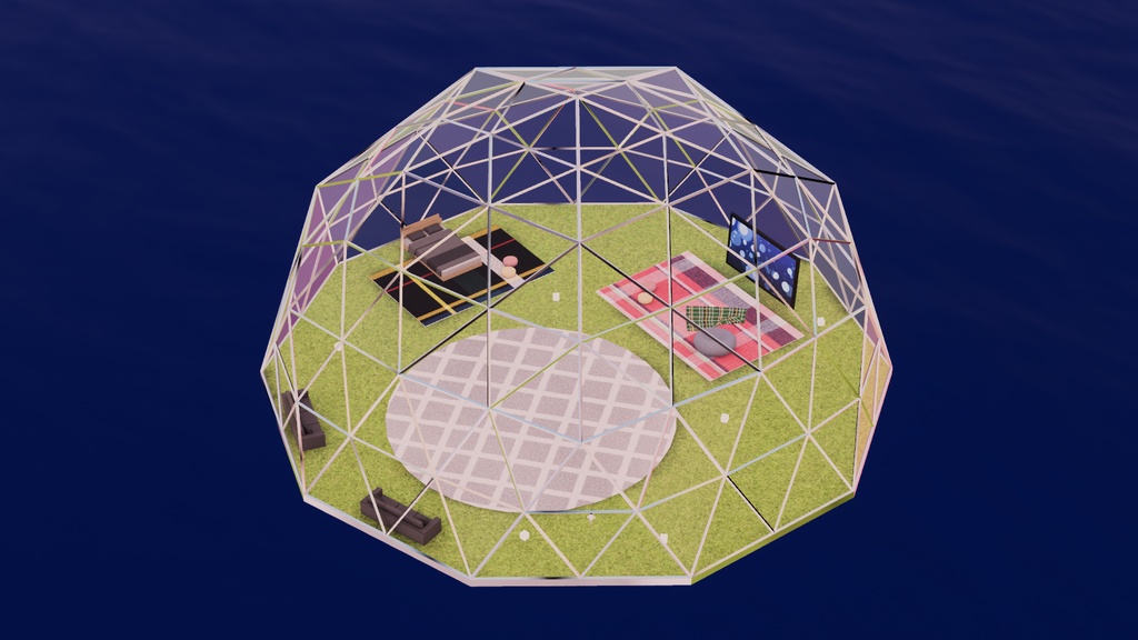 【VRChat想定】AquaDome【ワールドアセット】
