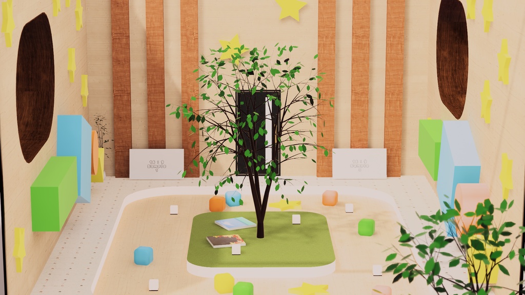 【VRChat想定】ボクタチノヒミツキチ(KidsRoom2)【ワールドアセット】