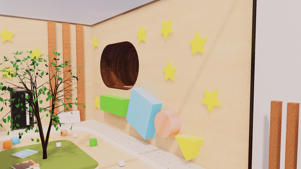 【VRChat想定】ボクタチノヒミツキチ(KidsRoom2)【ワールドアセット】