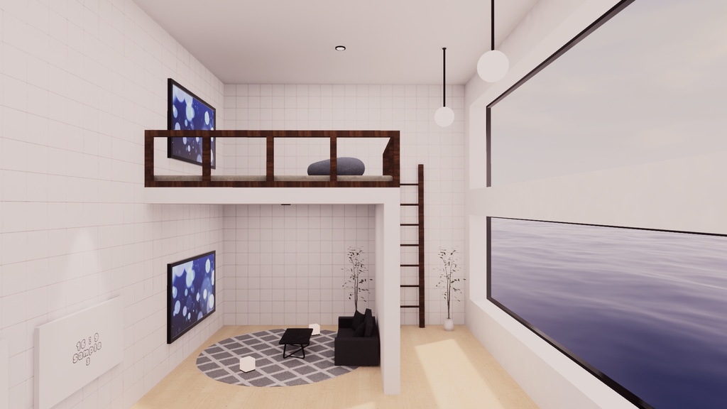 【VRChat想定】Apartment16【ワールドアセット】