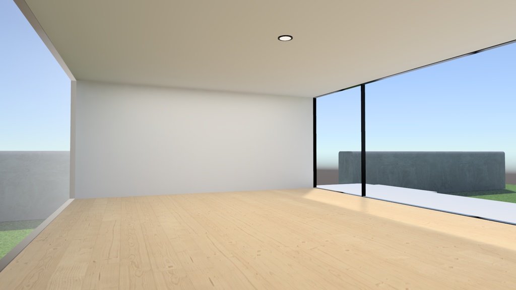 【VRChat想定】屋外ワールド作ってる時空いた空間にポン置きしておくといい感じの建物1(Simple01)【ワールドアセット】