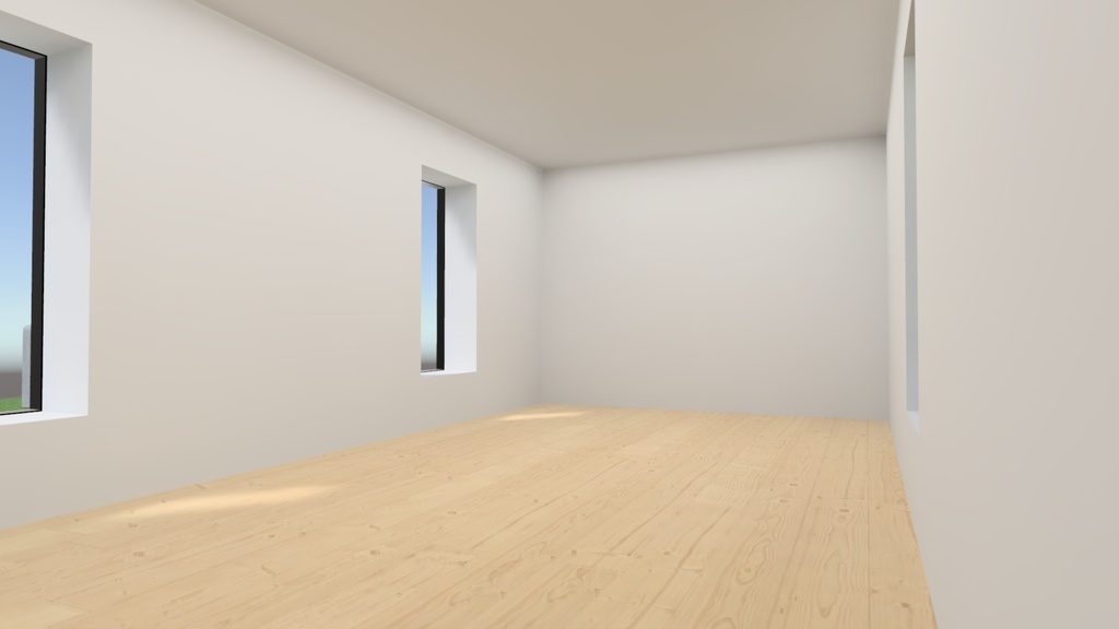 【VRChat想定】屋外ワールド作ってる時空いた空間にポン置きしておくといい感じの建物2(Simple02)【ワールドアセット】