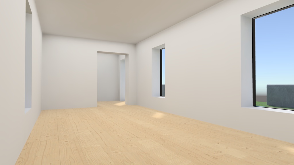 【VRChat想定】屋外ワールド作ってる時空いた空間にポン置きしておくといい感じの建物2(Simple02)【ワールドアセット】