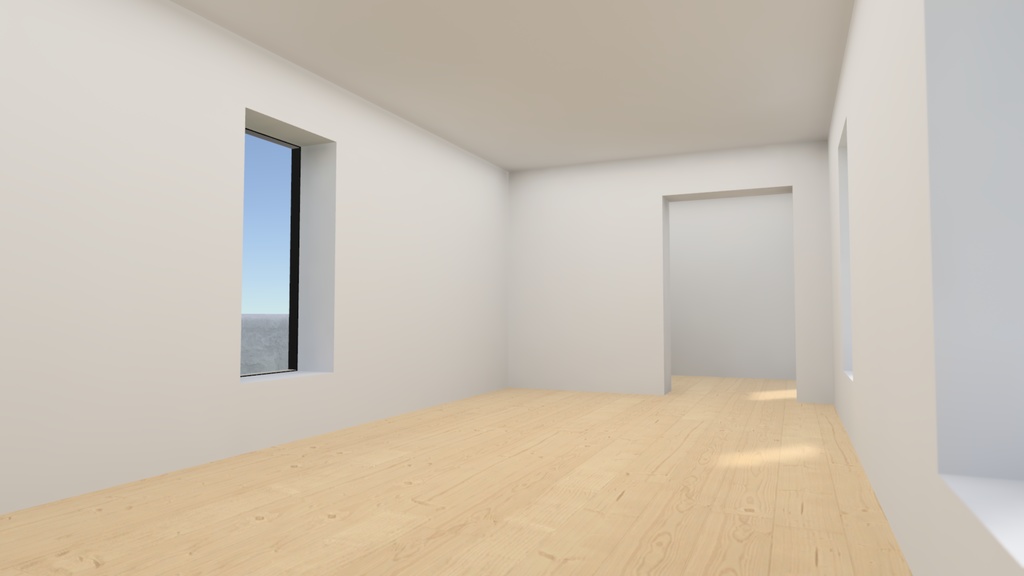 【VRChat想定】屋外ワールド作ってる時空いた空間にポン置きしておくといい感じの建物2(Simple02)【ワールドアセット】