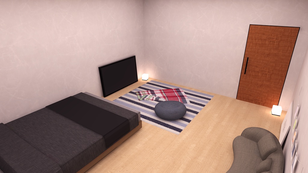 【VRChat想定】Apartment17【ワールドアセット】