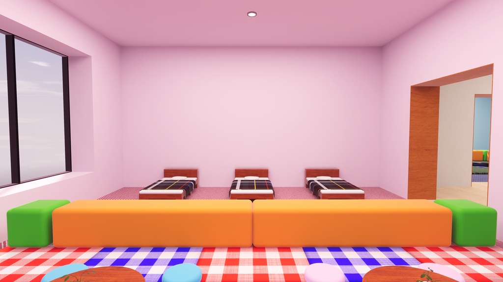 【2/7~2/9までセール中!】【VRChat想定】ボクタチノアソビバ (KidsRoom3) 【ワールドアセット】