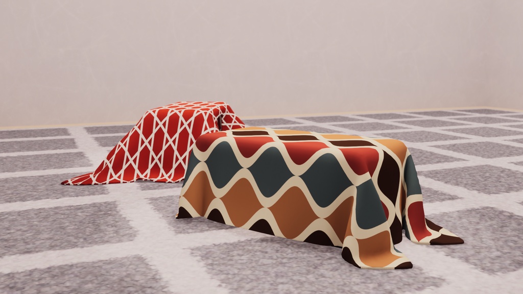 【VRChat想定】ワールドに置くと秘密基地感が出そうなボックステント【ワールド小物アセット】