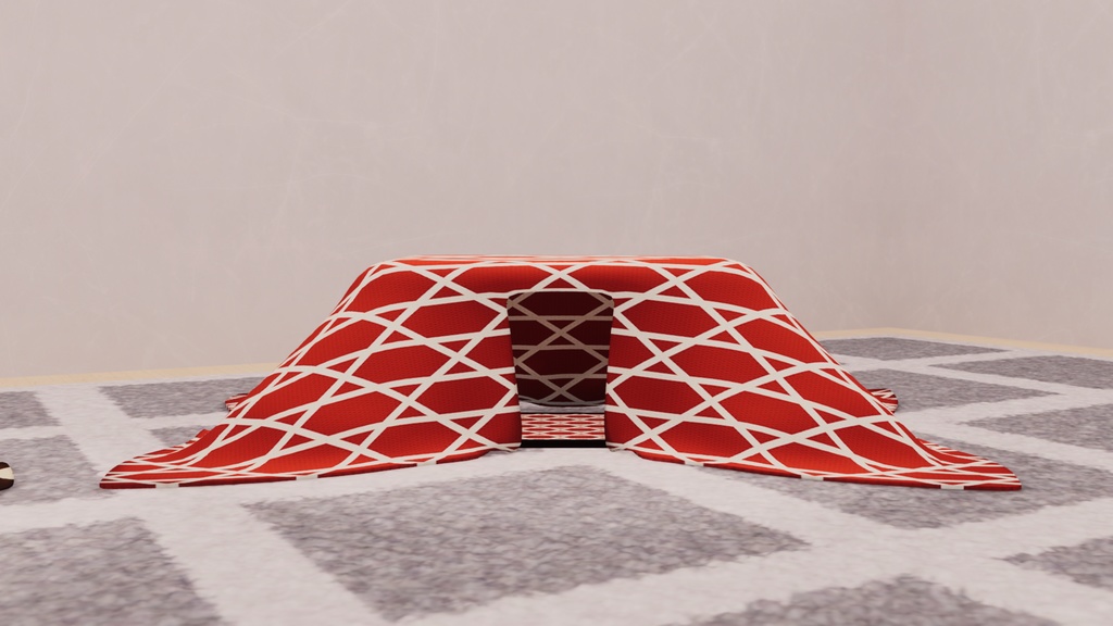 【VRChat想定】ワールドに置くと秘密基地感が出そうなボックステント【ワールド小物アセット】