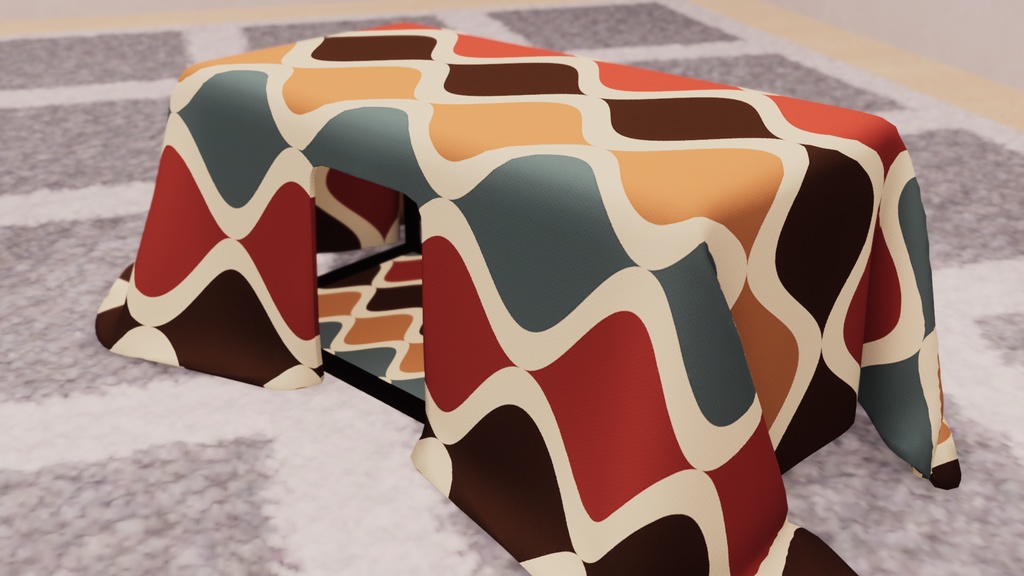 【VRChat想定】ワールドに置くと秘密基地感が出そうなボックステント【ワールド小物アセット】