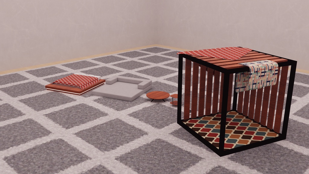 【VRChat想定】無料家具セット vol.1【ワールド小物アセット】