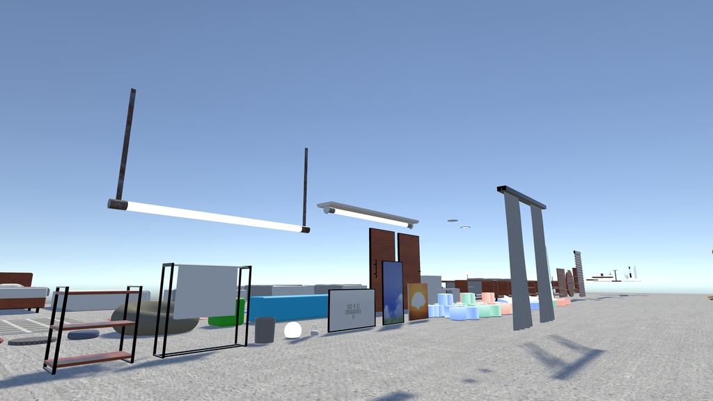 【3/8まで半額セール中!】【VRChat想定】週一ワールドクリエイターが贈る!ワールド向け家具セット vol.1【ワールド小物アセット】