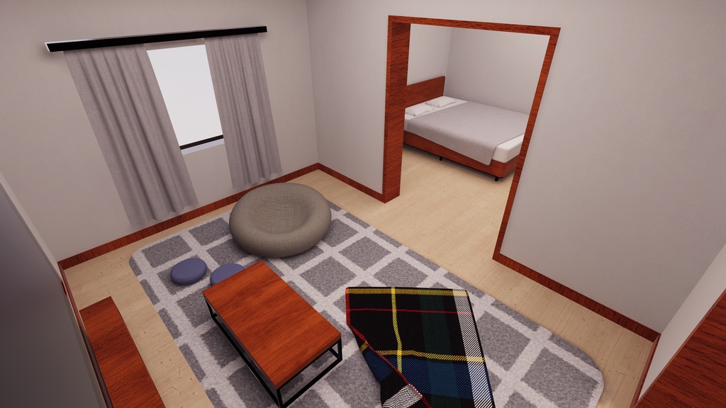 【VRChat想定】自爆ボタンと過ごす生活 (Apartment2 : Re.ReBuild)【ワールドアセット】