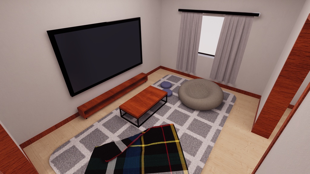 【VRChat想定】自爆ボタンと過ごす生活 (Apartment2 : Re.ReBuild)【ワールドアセット】