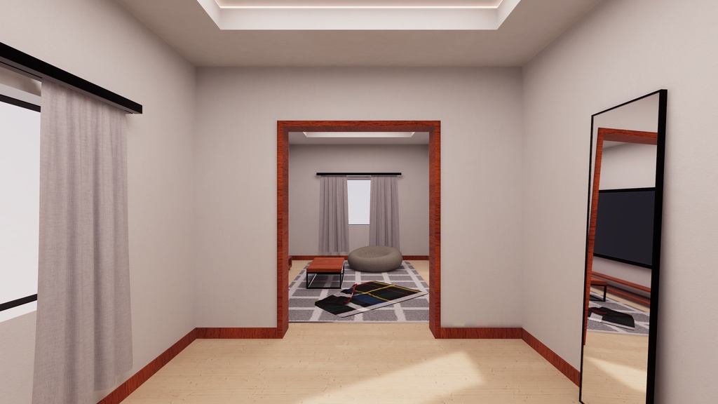 【VRChat想定】自爆ボタンと過ごす生活 (Apartment2 : Re.ReBuild)【ワールドアセット】
