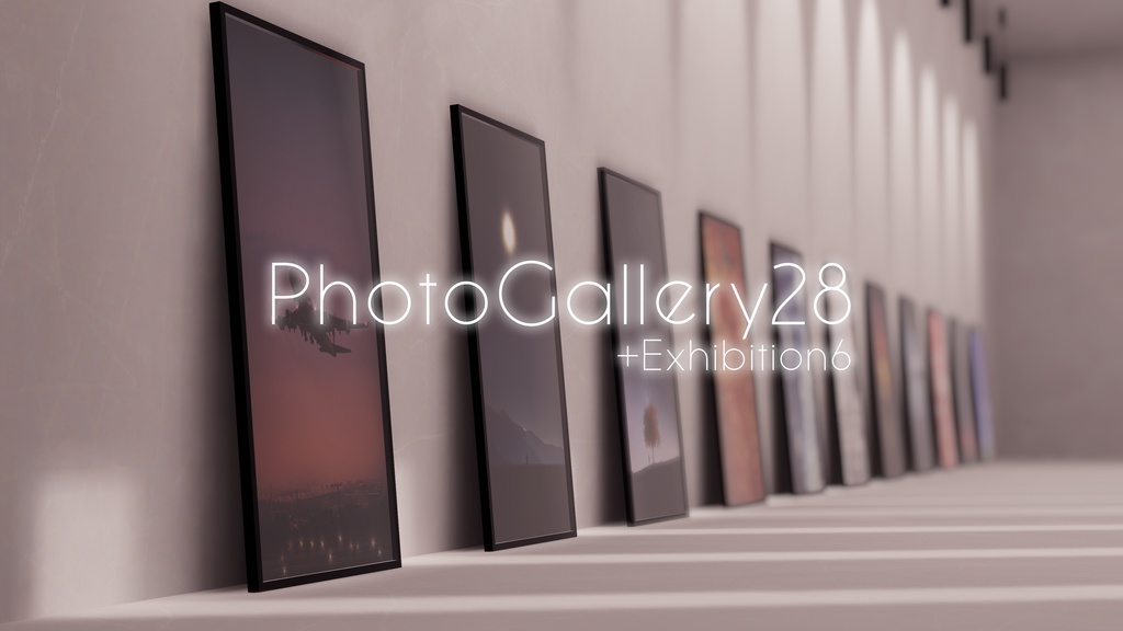 【5/17までセール！】【VRChat想定】Photogallery28+Exhibition6【ワールドアセット】