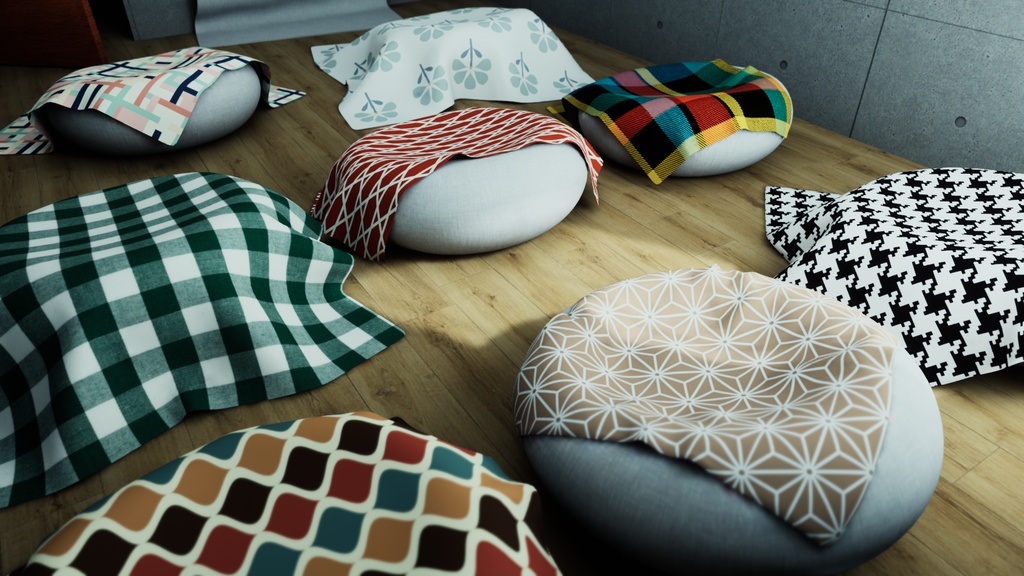 【VRChat想定】Prop_Cussion【3D家具アセット】
