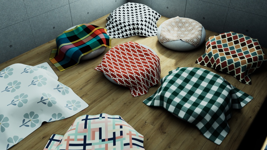 【VRChat想定】Prop_Cussion【3D家具アセット】