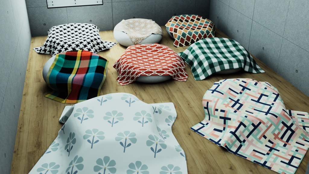 【VRChat想定】Prop_Cussion【3D家具アセット】